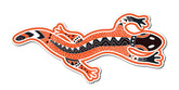 Orange Abstract Gecko Sticker decal car , camper, RV Motorhome, 4x4 ,patterned, ethnic - Mega Sticker Store